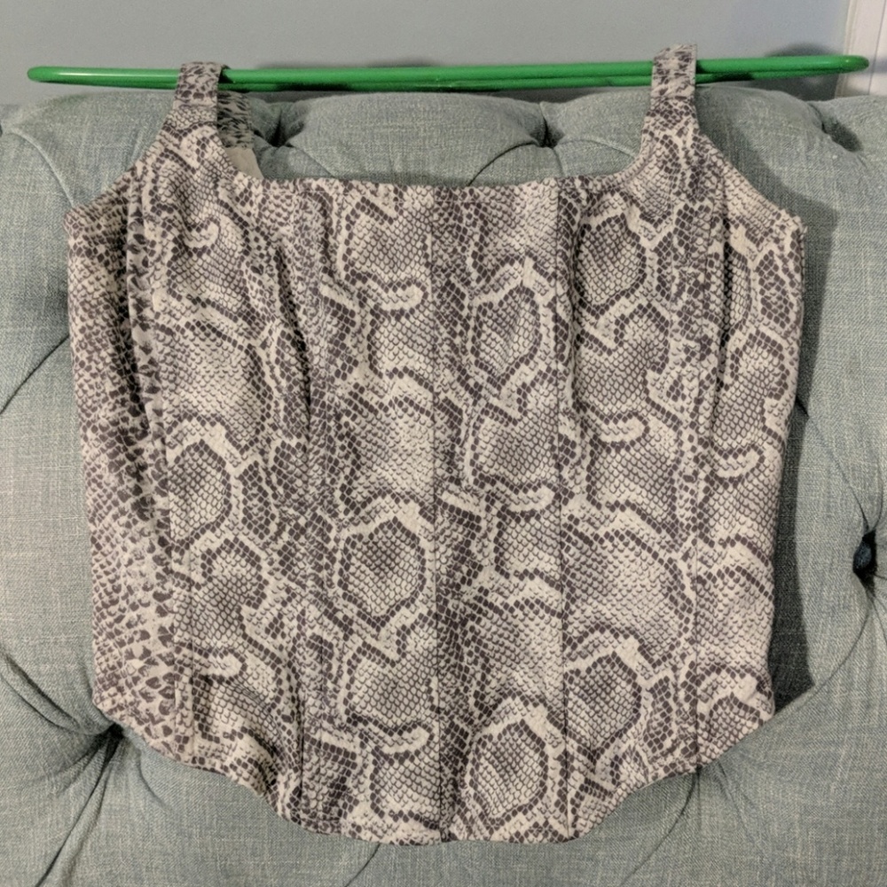 Snake Print Corset Top